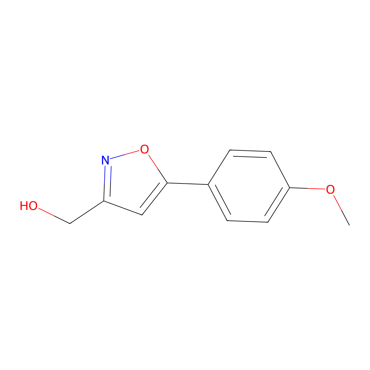(5-(4-Methoxyphenyl)-3-isoxazolyl)methanol molecular structure, CAS 58492-77-6