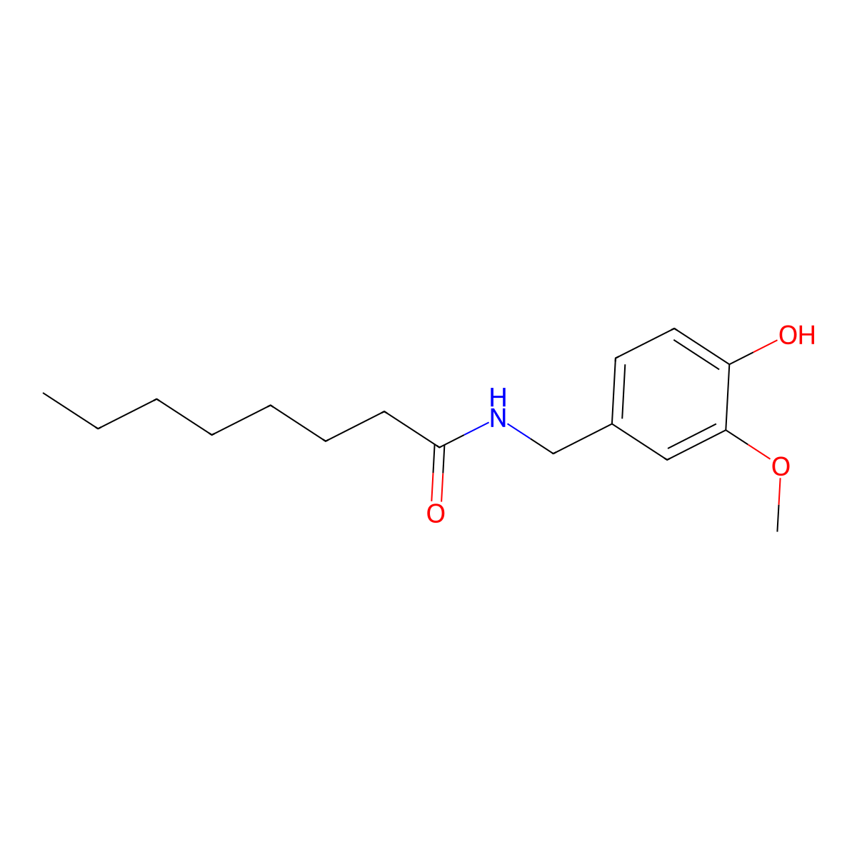 N-Vanillyloctanamide molecular structure, CAS 58493-47-3