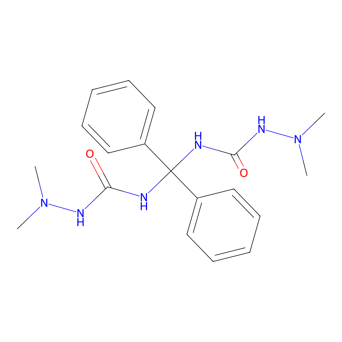4,4'-(Diphenylmethylene)bis[1,1-dimethylsemicarbazide] molecular structure, CAS 58494-39-6