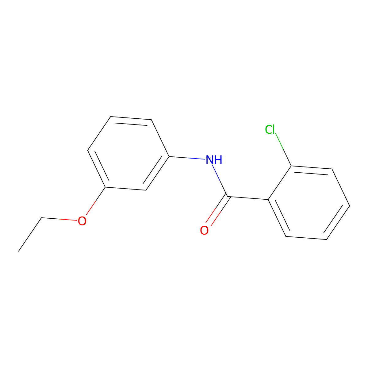 2-chloro-N-(3-ethoxyphenyl)benzamide molecular structure, CAS 58494-82-9