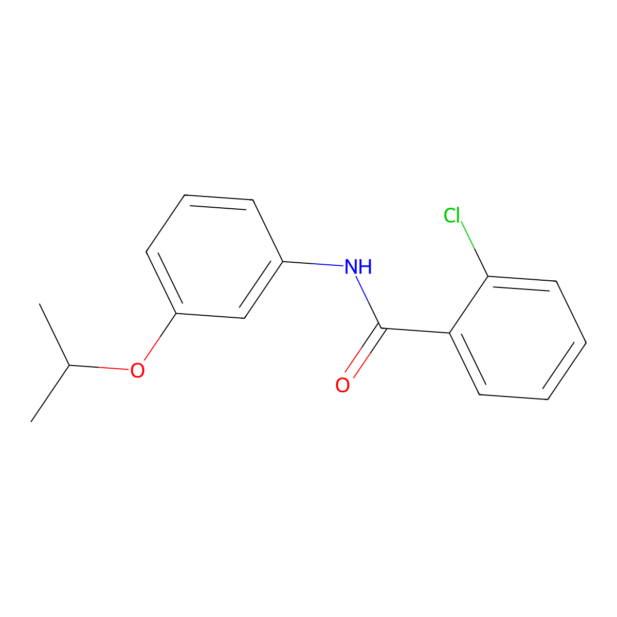 2-chloro-N-(3-propan-2-yloxyphenyl)benzamide molecular structure, CAS 58494-83-0