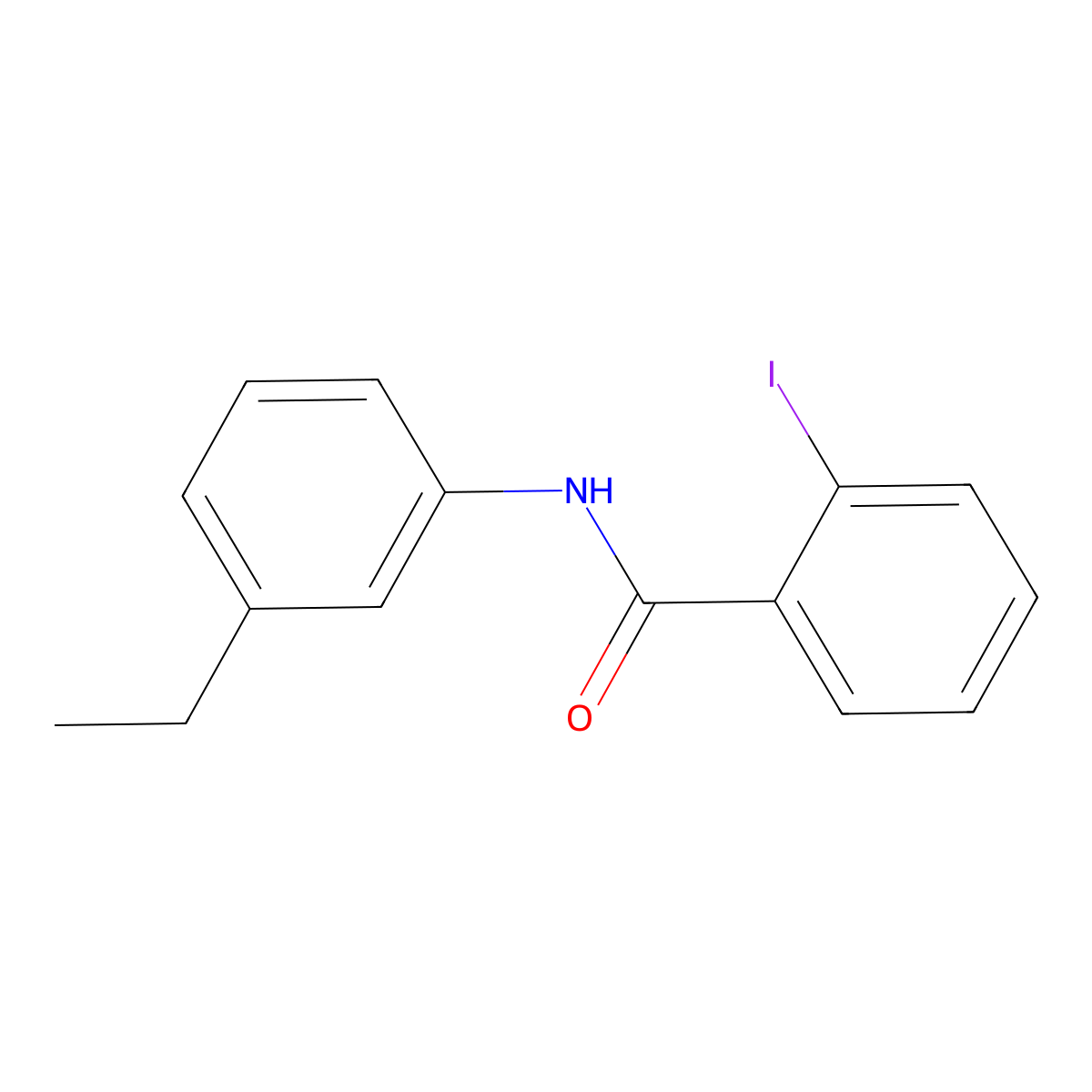 Benzamide, N-(3-ethylphenyl)-2-iodo- molecular structure, CAS 58494-87-4