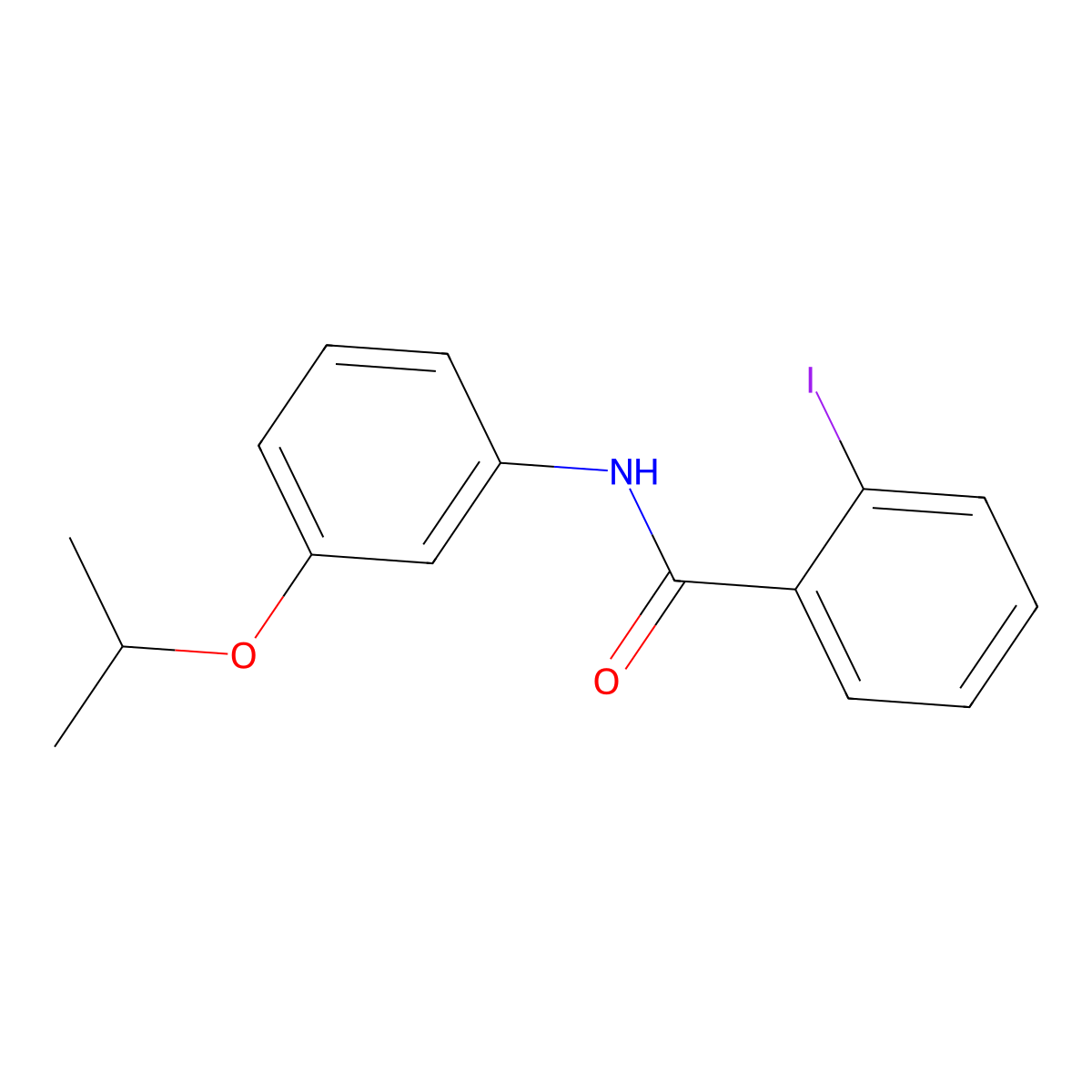 Benzamide, 2-iodo-N-(3-(1-methylethoxy)phenyl)- molecular structure, CAS 58494-89-6
