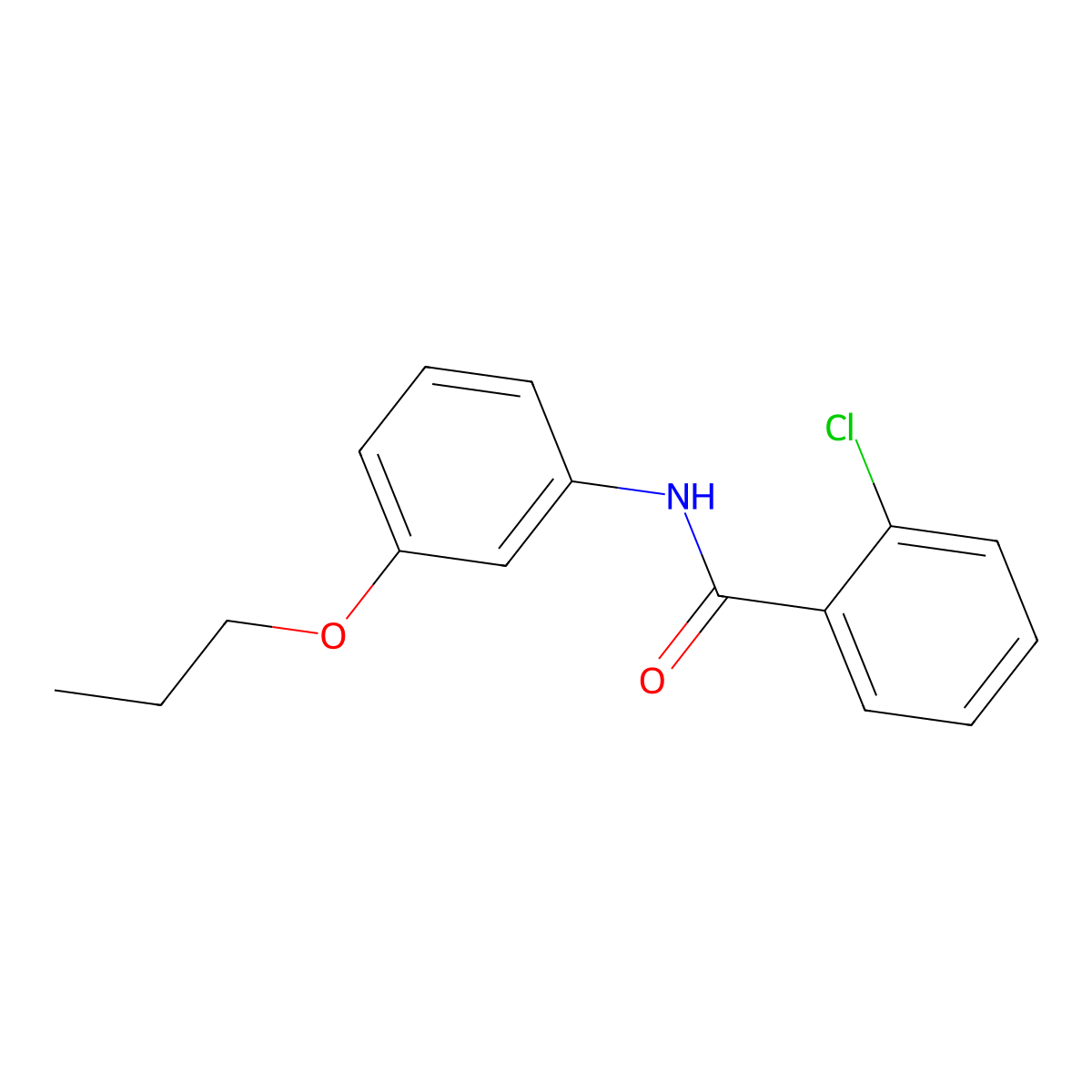 2-chloro-N-(3-propoxyphenyl)benzamide molecular structure, CAS 58494-93-2