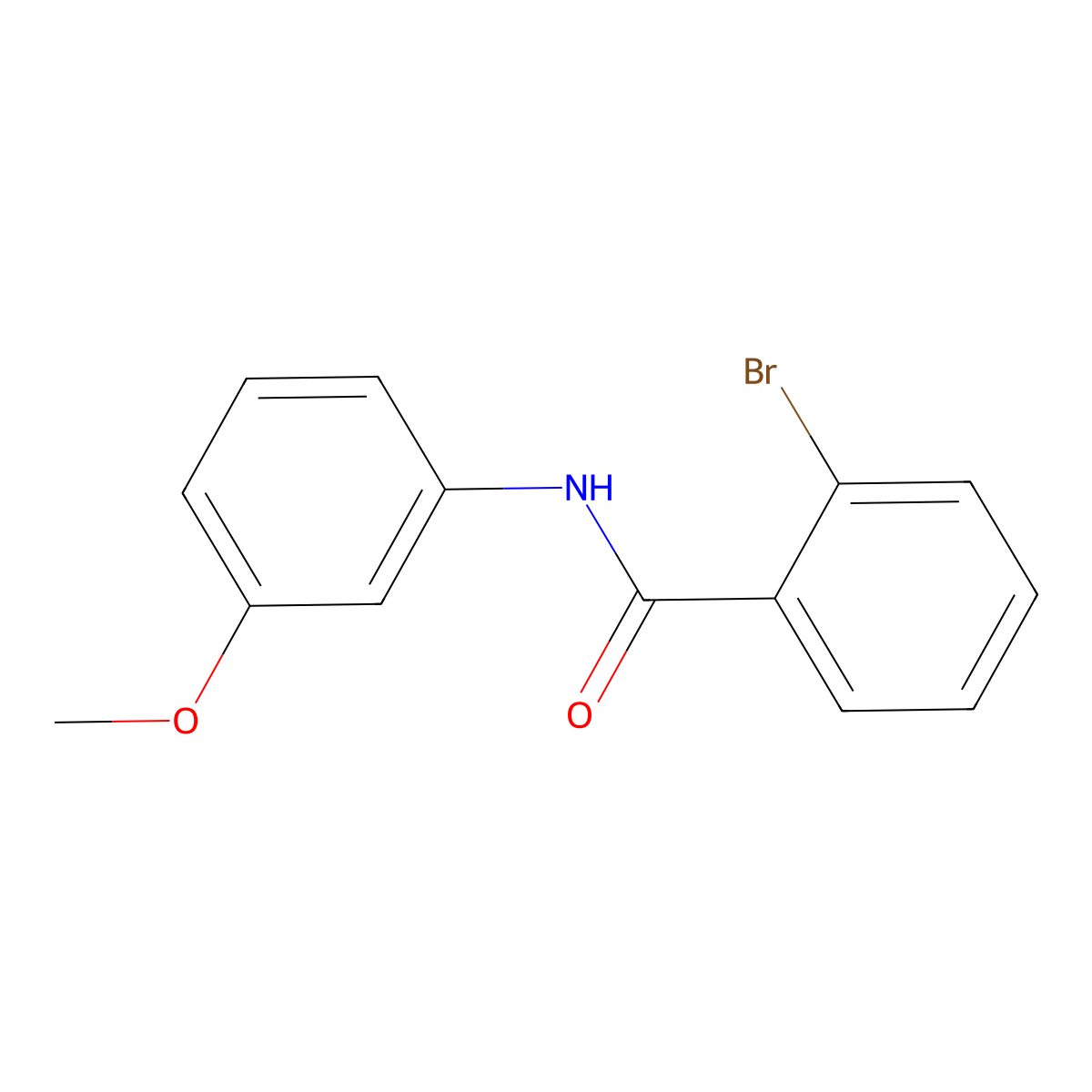 2-bromo-N-(3-methoxyphenyl)benzamide molecular structure, CAS 58494-94-3