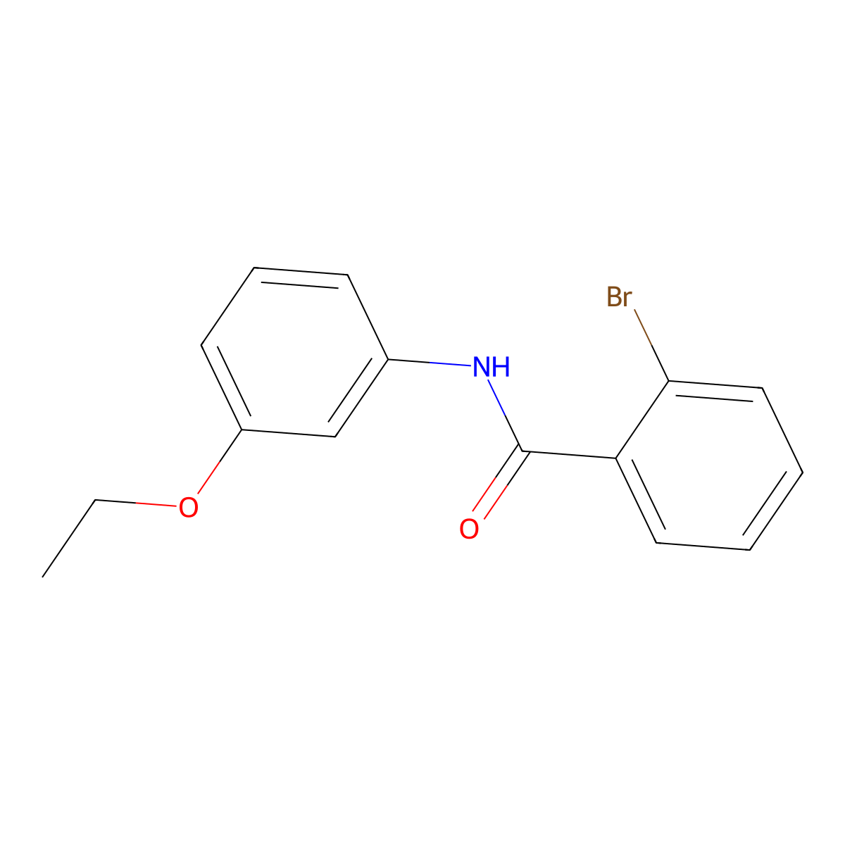 2-Bromo-N-(3-ethoxyphenyl)benzamide molecular structure, CAS 58494-95-4