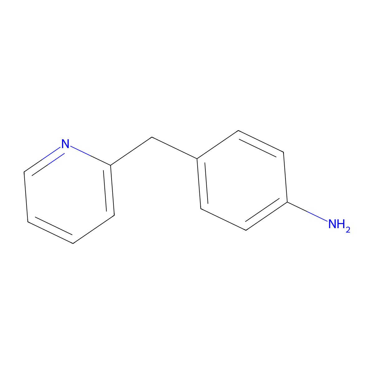 2-(4-Aminobenzyl)pyridine molecular structure, CAS 58498-12-7