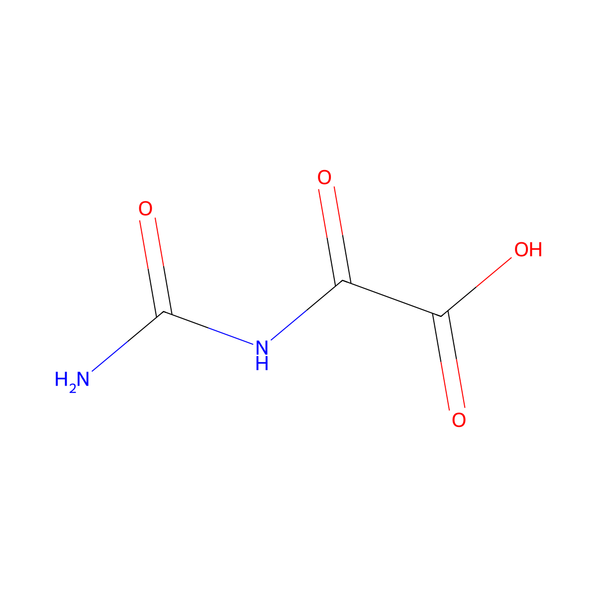 Oxaluric acid molecular structure, CAS 585-05-7