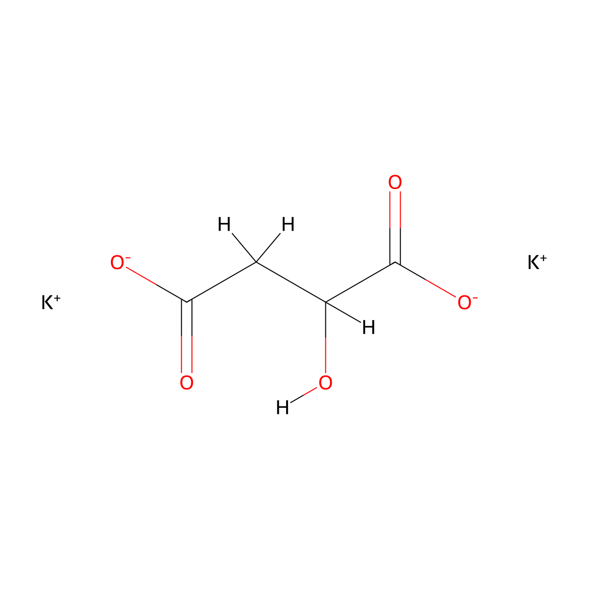 Dipotassium malate molecular structure, CAS 585-09-1