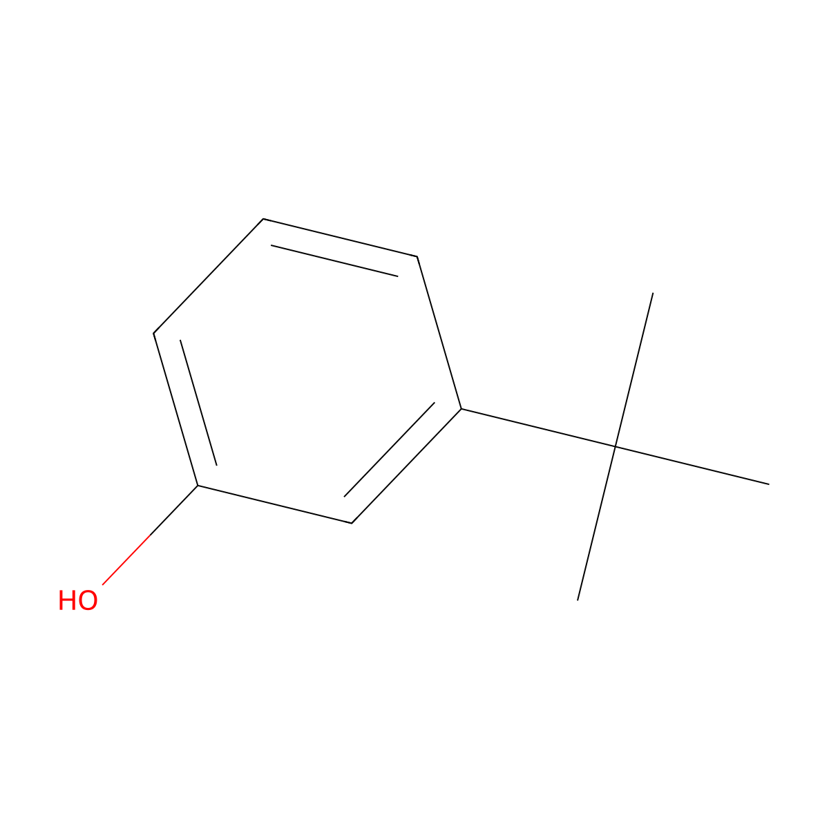 Phenol, 3-(1,1-dimethylethyl)- molecular structure, CAS 585-34-2