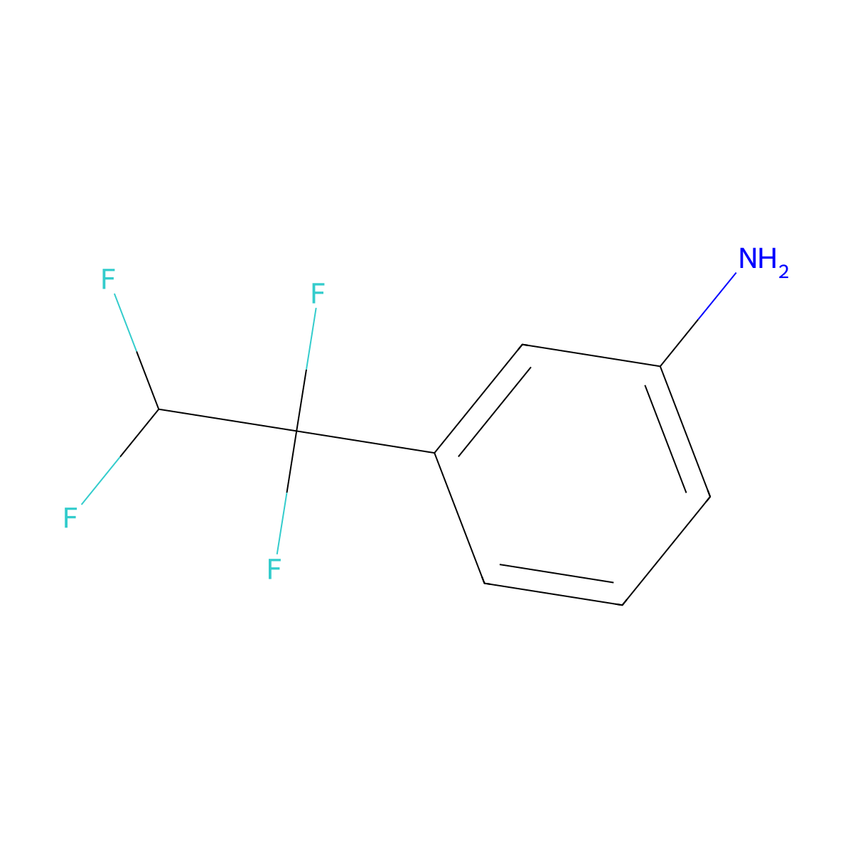 3-(1,1,2,2-Tetrafluoroethyl)aniline molecular structure, CAS 585-41-1