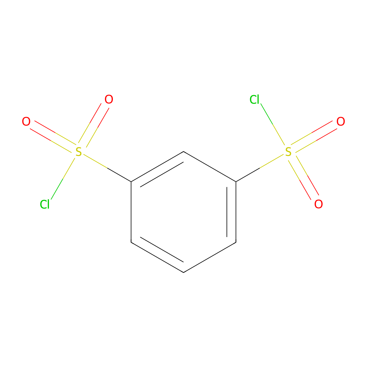 1,3-Benzenedisulfonyl dichloride molecular structure, CAS 585-47-7