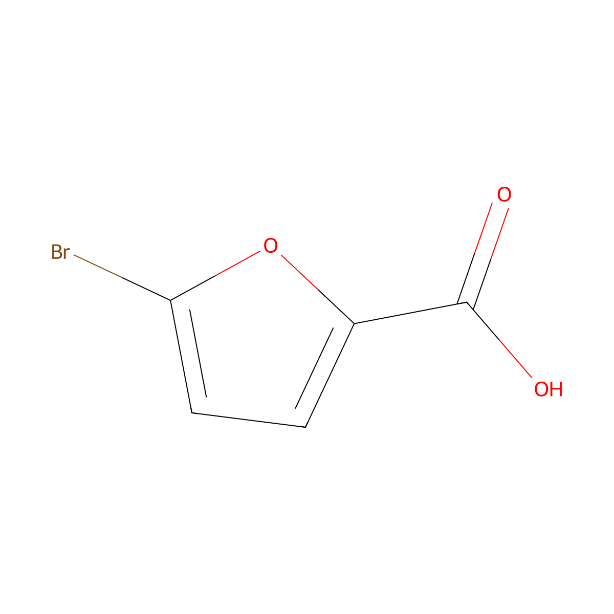 5-Bromo-2-furanecarboxylic acid molecular structure, CAS 585-70-6