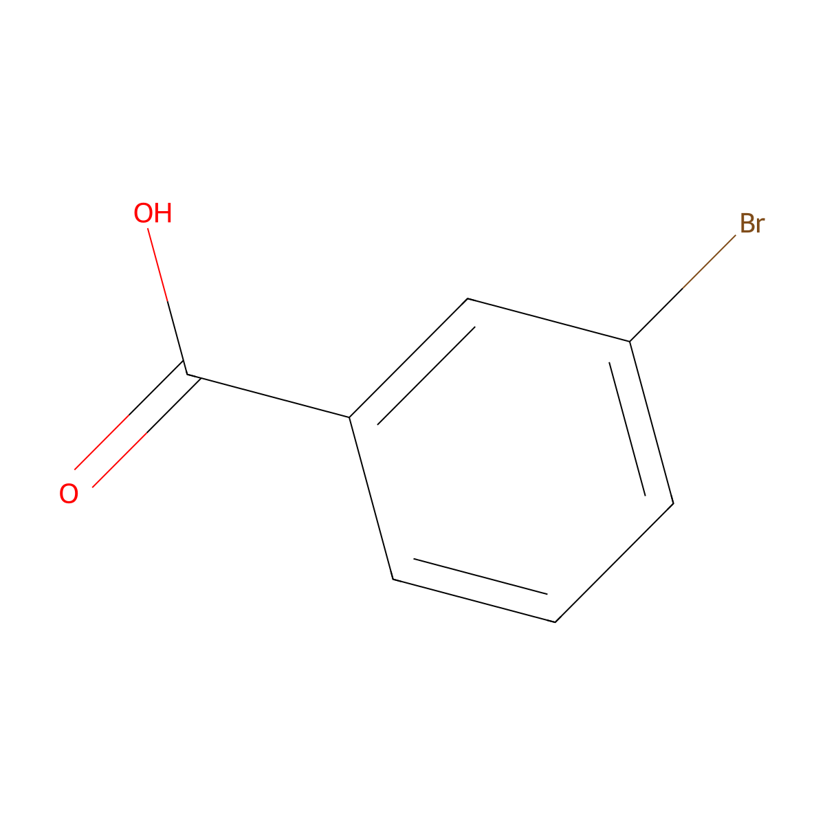 3-Bromobenzoic acid molecular structure, CAS 585-76-2