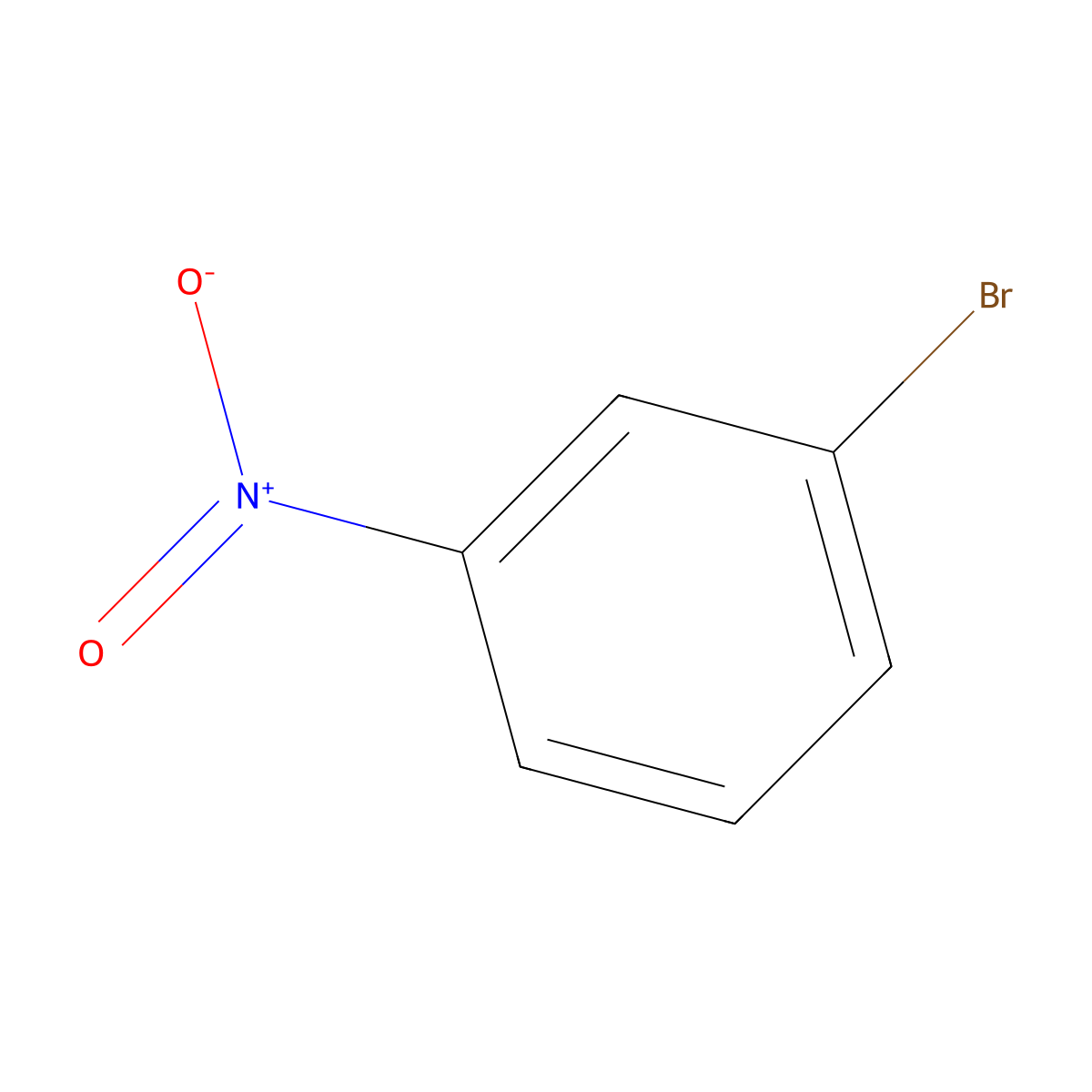Benzene, 1-bromo-3-nitro- molecular structure, CAS 585-79-5
