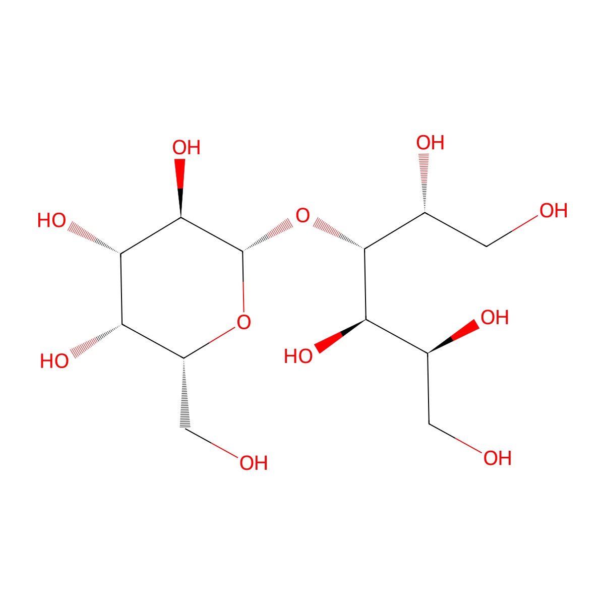 Lactitol molecular structure, CAS 585-86-4