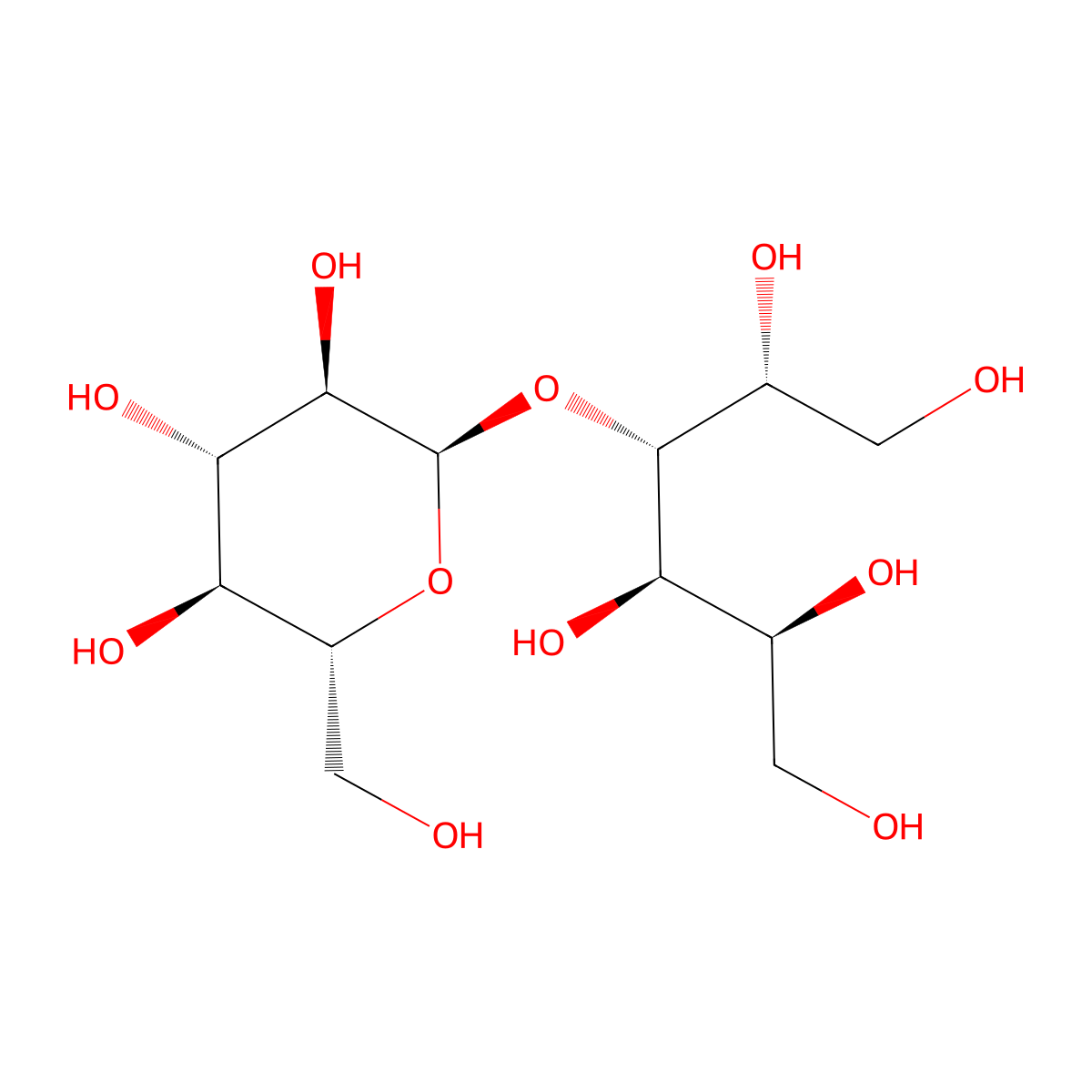 Maltitol molecular structure, CAS 585-88-6