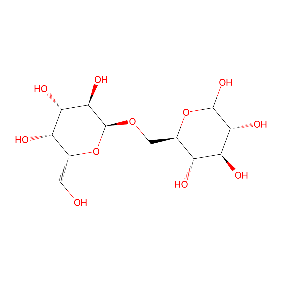 Melibiose molecular structure, CAS 585-99-9