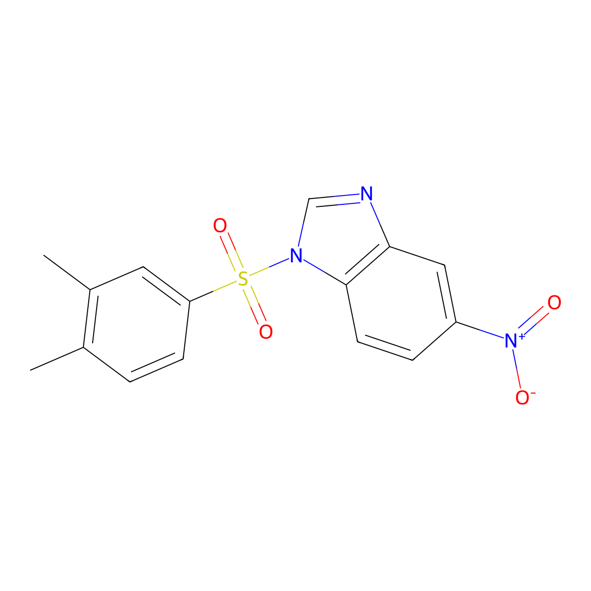 1-[(3,4-dimethylphenyl)sulfonyl]-5-nitro-1H-benzimidazole molecular structure, CAS 5850-24-8