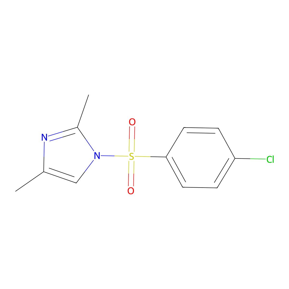 1-[(4-chlorophenyl)sulfonyl]-2,4-dimethyl-1H-imidazole molecular structure, CAS 5850-29-3