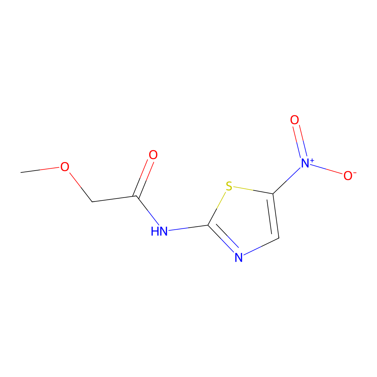 2-methoxy-N-(5-nitro-1,3-thiazol-2-yl)acetamide molecular structure, CAS 5850-99-7