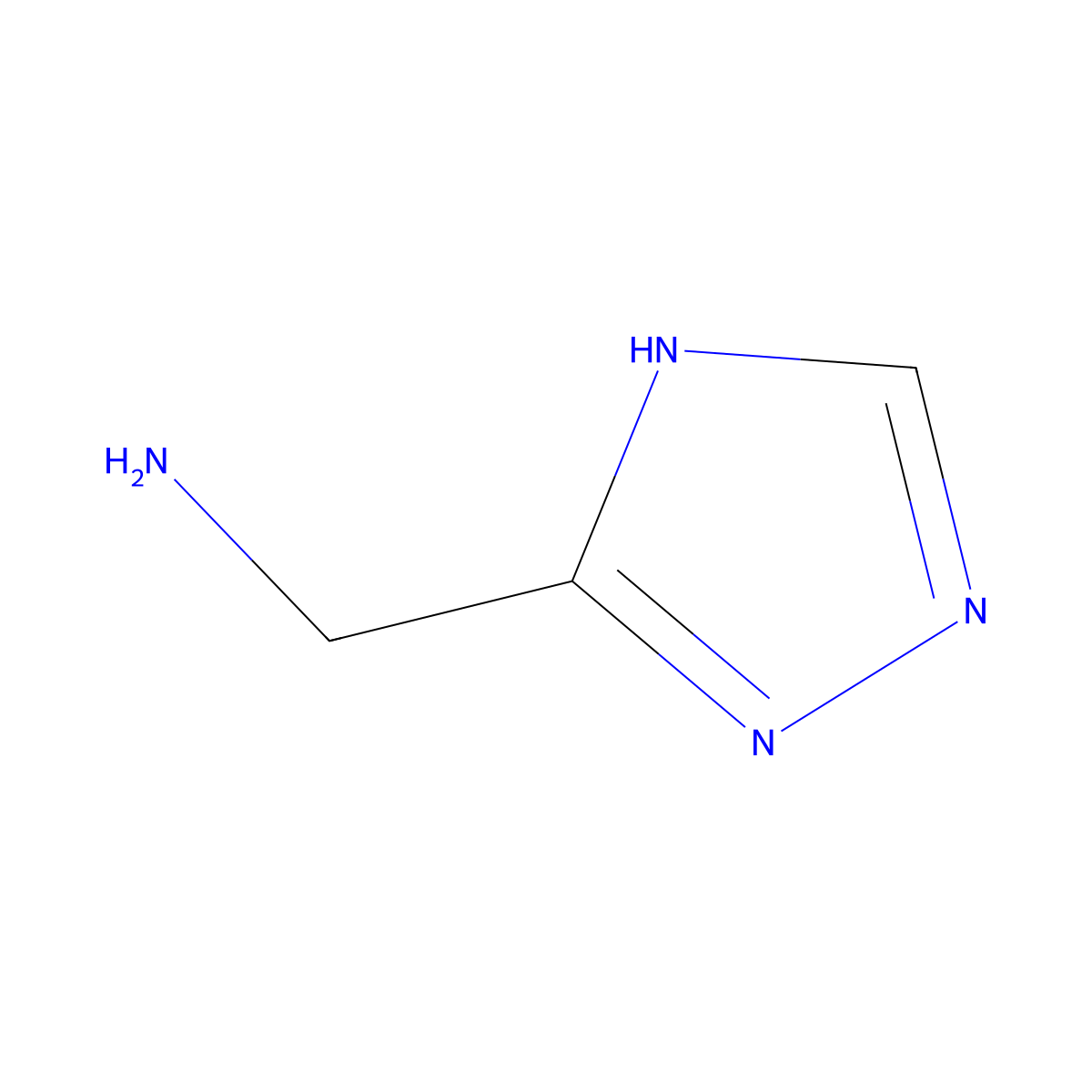 1H-1,2,4-Triazole-3-methanamine molecular structure, CAS 58502-29-7
