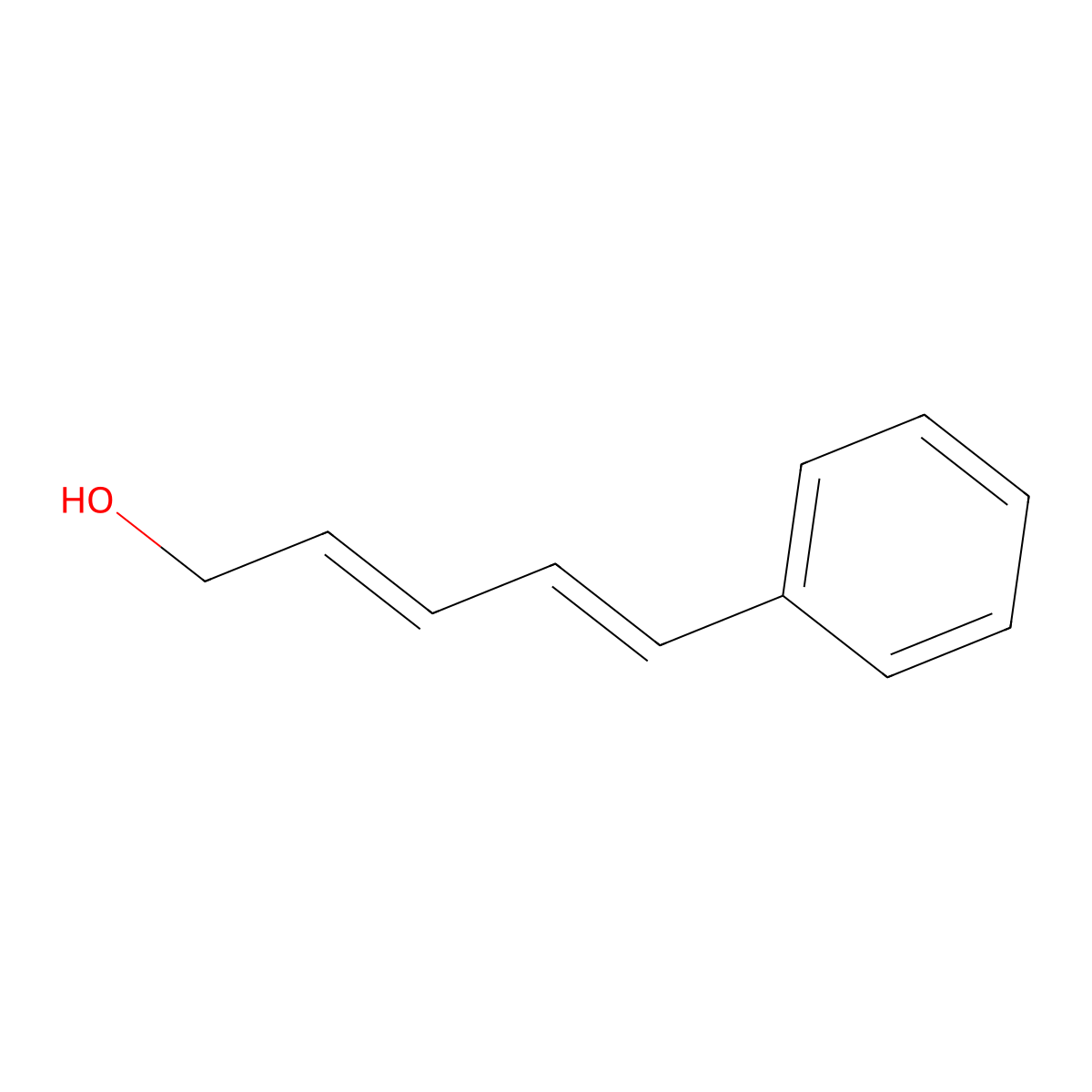 (2E,4E)-5-phenylpenta-2,4-dien-1-ol molecular structure, CAS 58506-33-5
