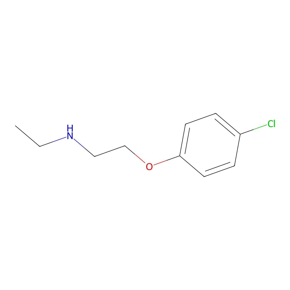 2-(4-Chlorophenoxy)-N-ethylethanamine molecular structure, CAS 58506-57-3