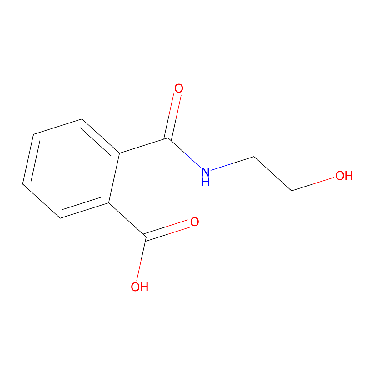 Benzoic acid, 2-[[(2-hydroxyethyl)amino]carbonyl]- molecular structure, CAS 58509-24-3