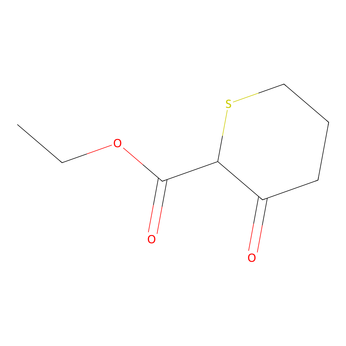 ethyl 3-oxotetrahydro-2H-thiopyran-2-carboxylate molecular structure, CAS 58509-73-2
