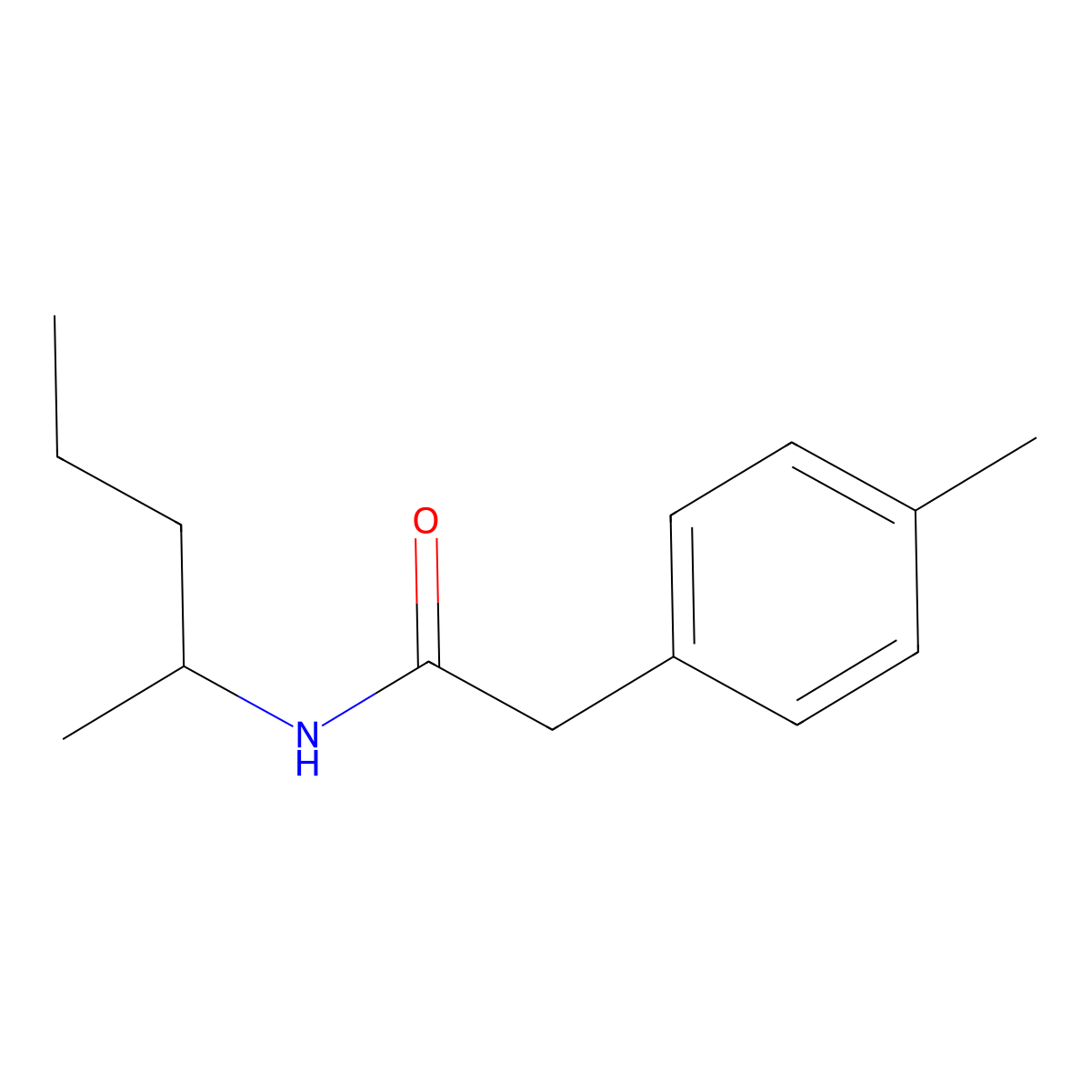2-(4-methylphenyl)-N-(pentan-2-yl)acetamide molecular structure, CAS 5851-38-7