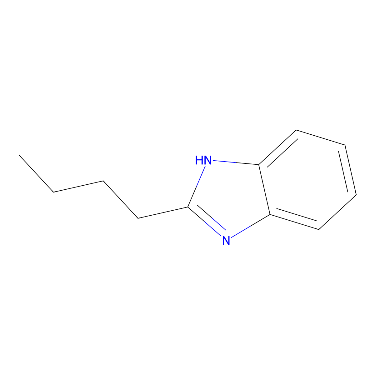 Benzimidazole, 2-butyl- molecular structure, CAS 5851-44-5