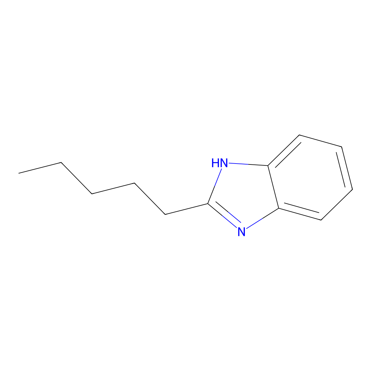2-Pentyl-1H-benzimidazole molecular structure, CAS 5851-46-7
