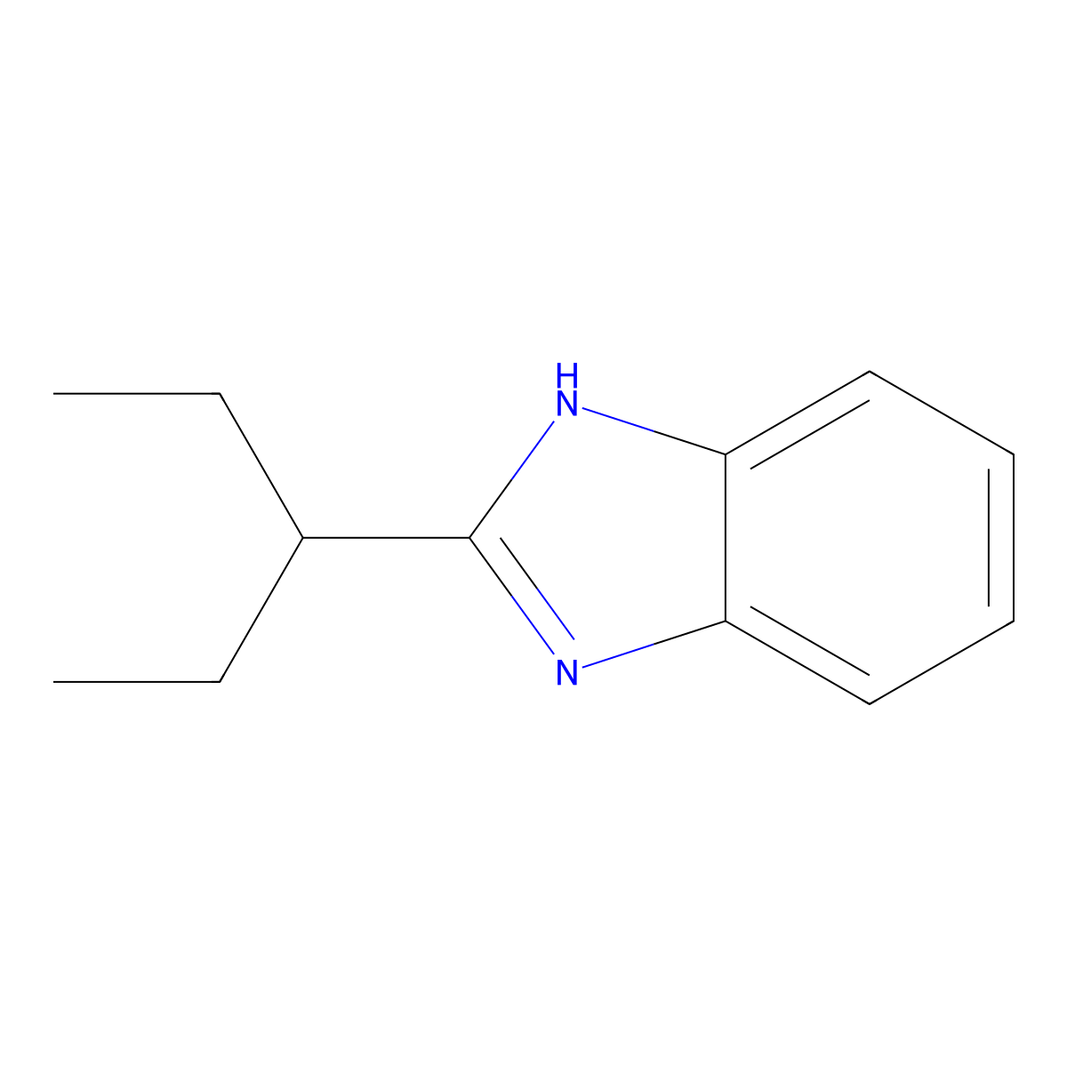 2-(1-ethylpropyl)-1H-benzimidazole molecular structure, CAS 5851-47-8