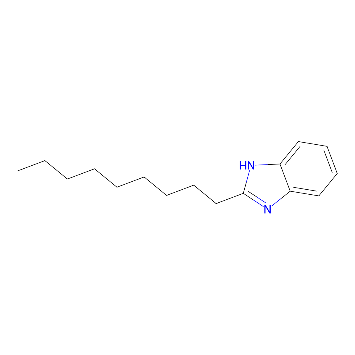 2-Nonyl benzimidazole molecular structure, CAS 5851-50-3