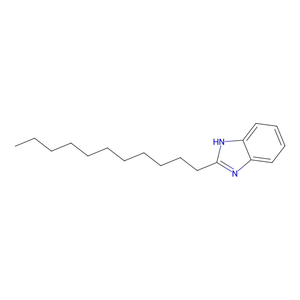 2-undecyl-1H-benzimidazole molecular structure, CAS 5851-51-4
