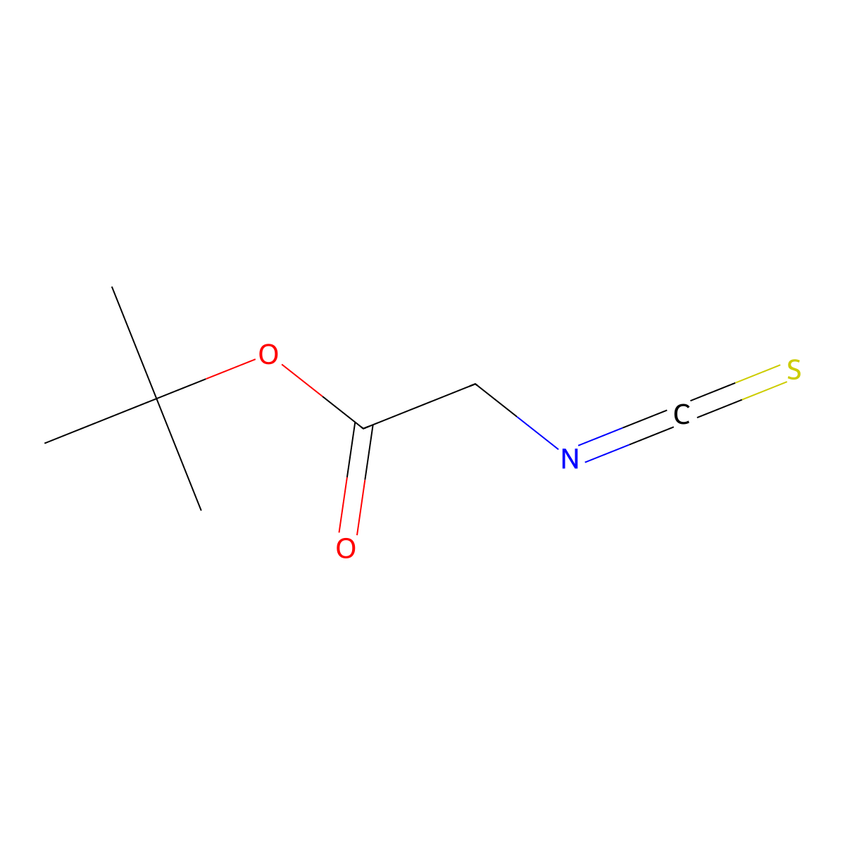 Tert-butyl 2-isothiocyanatoacetate molecular structure, CAS 58511-02-7