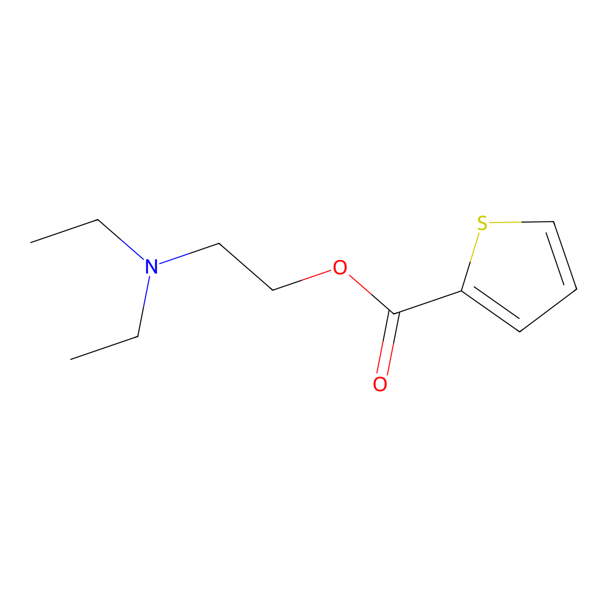2-(Diethylamino)ethyl thiophene-2-carboxylate molecular structure, CAS 58511-96-9