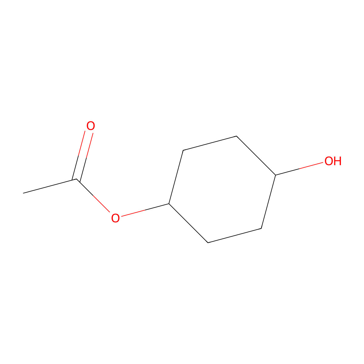 4-Hydroxycyclohexyl acetate molecular structure, CAS 58512-50-8