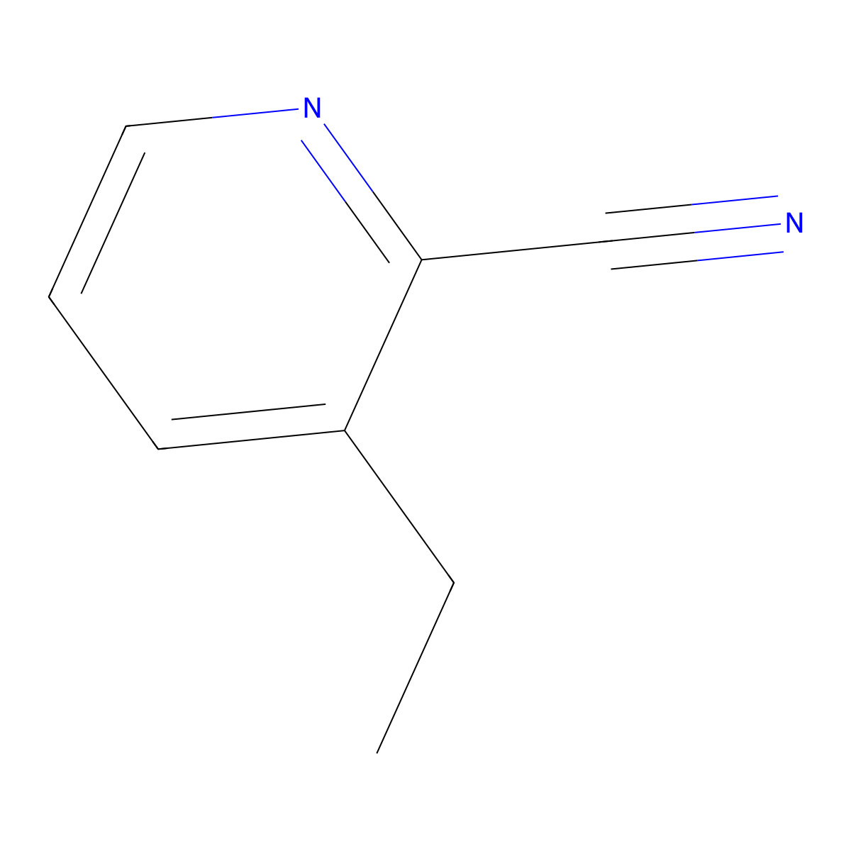 3-Ethylpyridine-2-carbonitrile molecular structure, CAS 58515-54-1