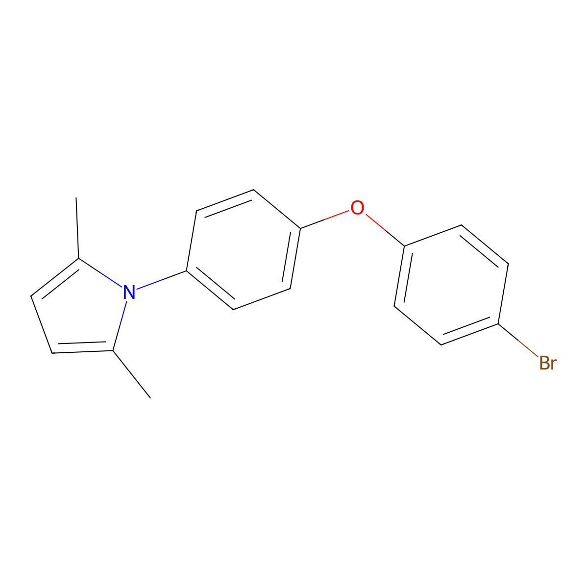 1-[4-(4-Bromophenoxy)phenyl]-2,5-dimethylpyrrole molecular structure, CAS 58518-71-1