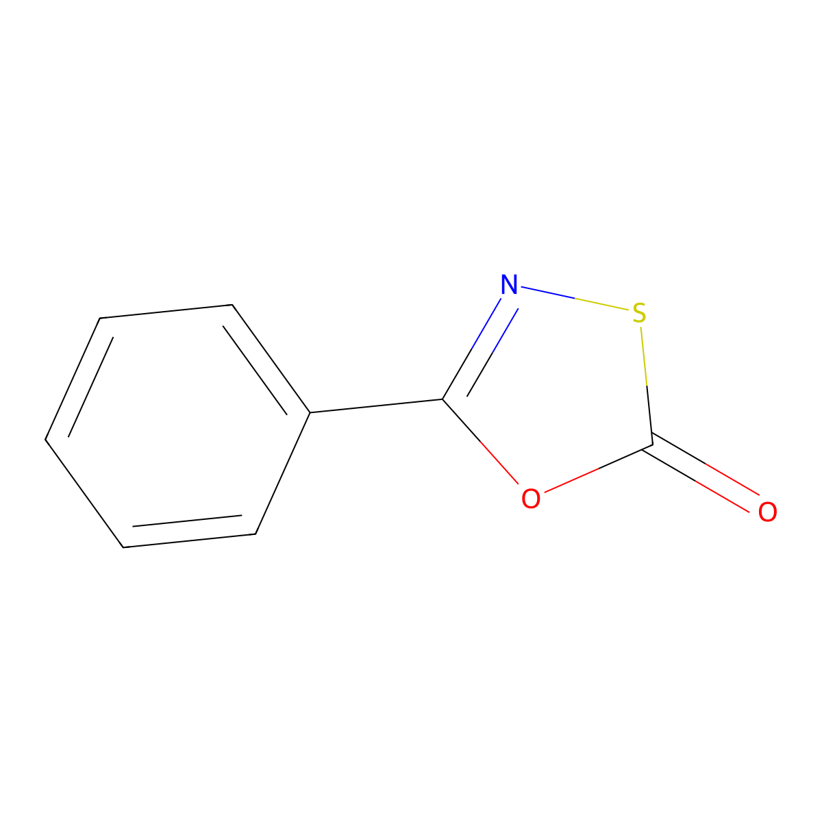 5-Phenyl-1,3,4-oxathiazol-2-one molecular structure, CAS 5852-49-3