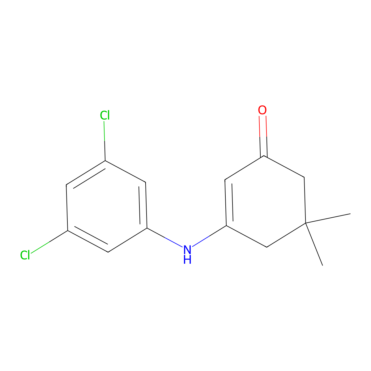 3-[(3,5-Dichlorophenyl)amino]-5,5-dimethylcyclohex-2-en-1-one molecular structure, CAS 5852-56-2