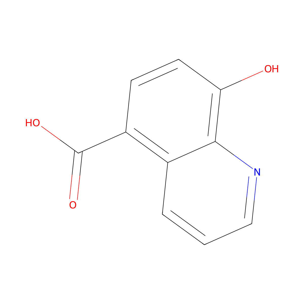 8-Hydroxy-5-quinolinecarboxylic acid molecular structure, CAS 5852-78-8