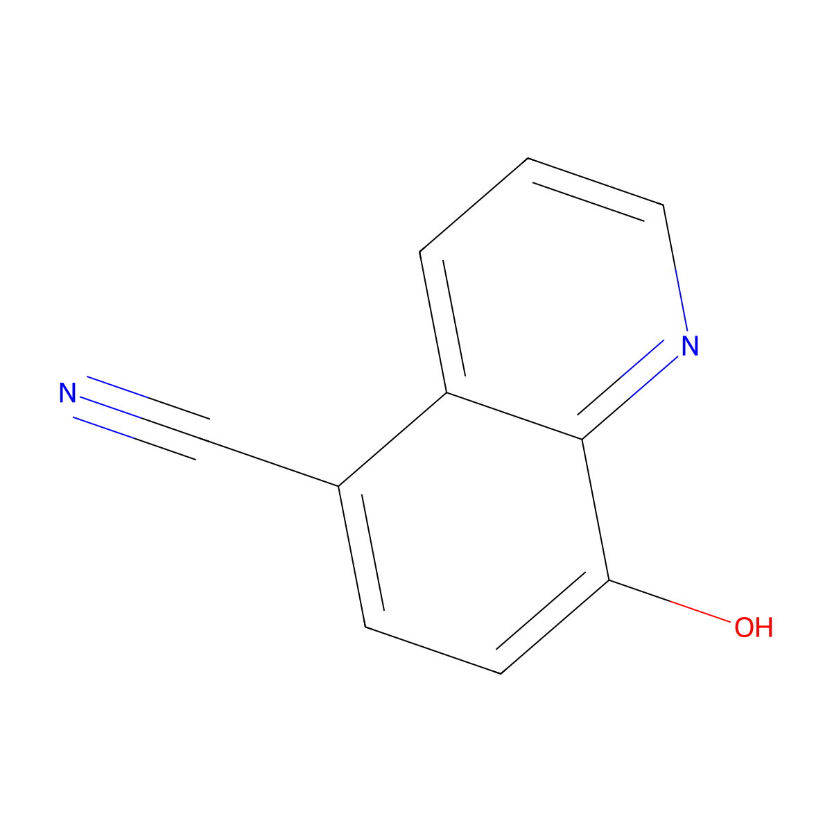 8-Hydroxy-5-quinolinecarbonitrile molecular structure, CAS 5852-79-9