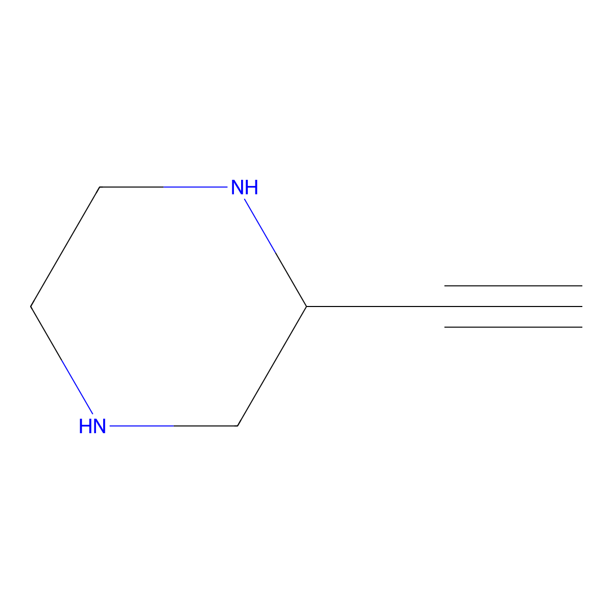 2-Ethynylpiperazine molecular structure, CAS 58521-71-4