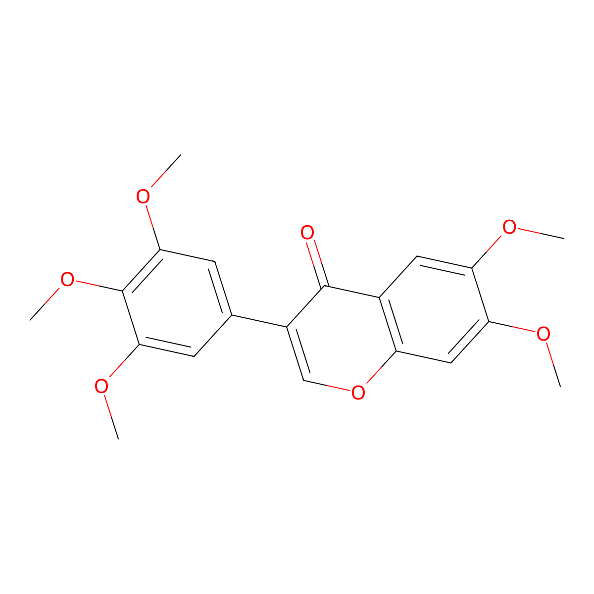 6,7,3',4',5'-Pentamethoxyisoflavone molecular structure, CAS 58523-19-6