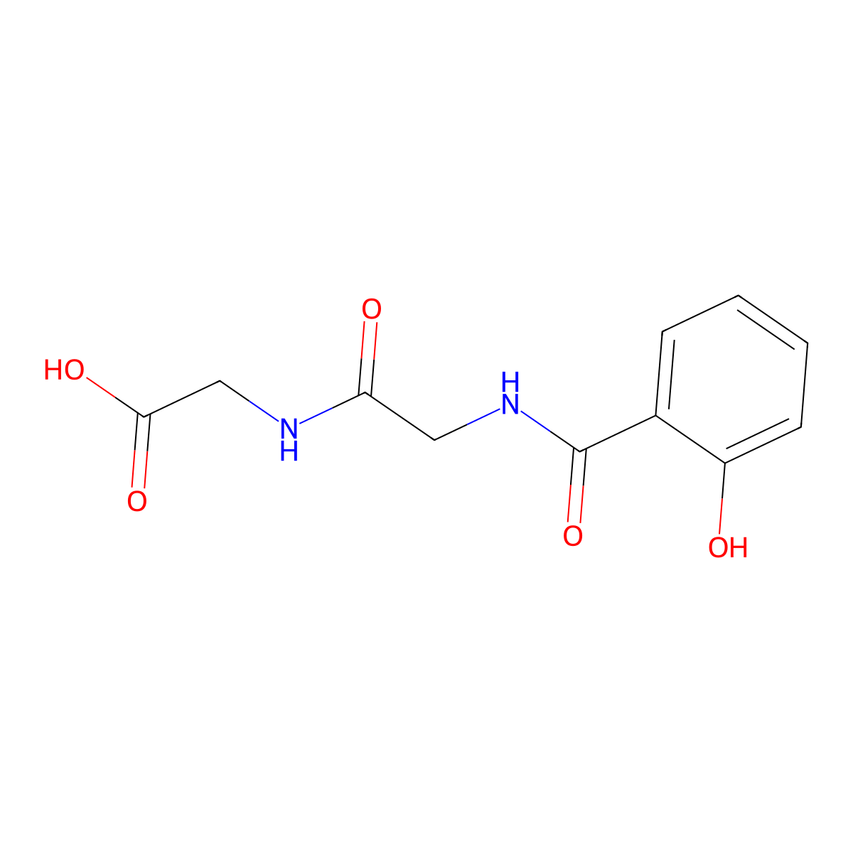 Salicyl-glycyl-glycine molecular structure, CAS 5853-99-6