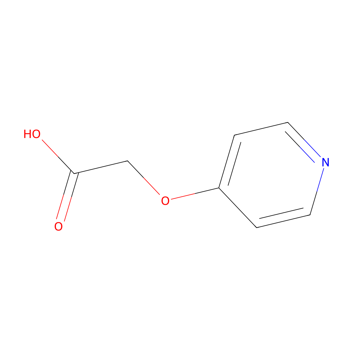 2-(Pyridin-4-yloxy)acetic acid molecular structure, CAS 58530-47-5