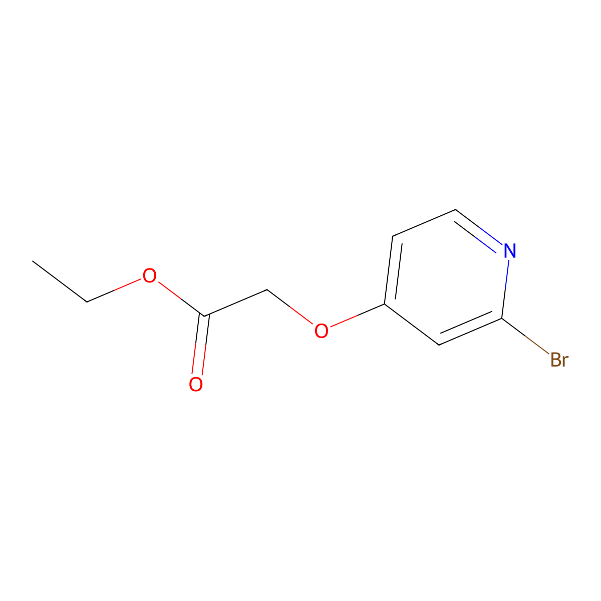 Ethyl 2-[(2-bromopyridin-4-yl)oxy]acetate molecular structure, CAS 58530-48-6